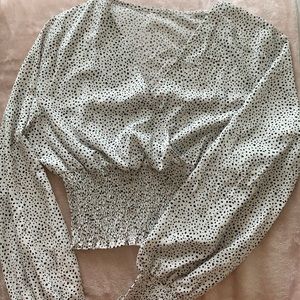 Shein polk-a-dot blouse size small